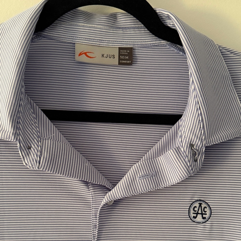Men's Light Blue Polo Shirt - KJUS - Austin Country Club - Picture 2 of 5